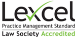 Lexcel Practice Management Standard - Law Society Accredited Quality Mark small logo